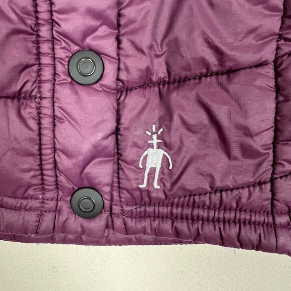 Smartwool PhD Smartloft Puffer Skirt Womens XS Purple Insulated Snap Button Up - Picture 3 of 12